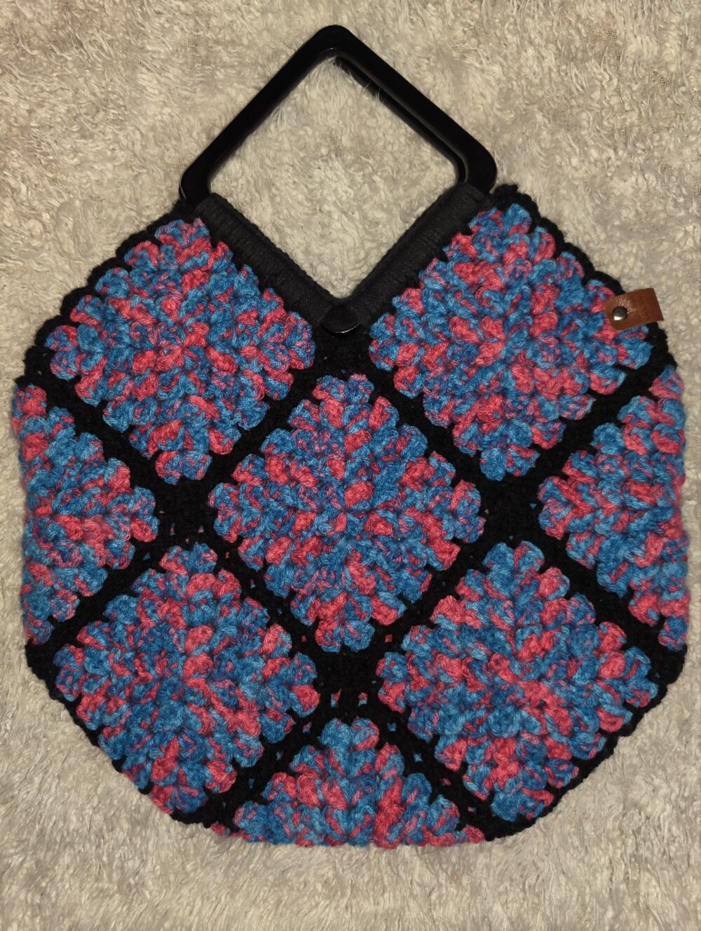 NWT Handmade Crochet "Granny Tote Bag"